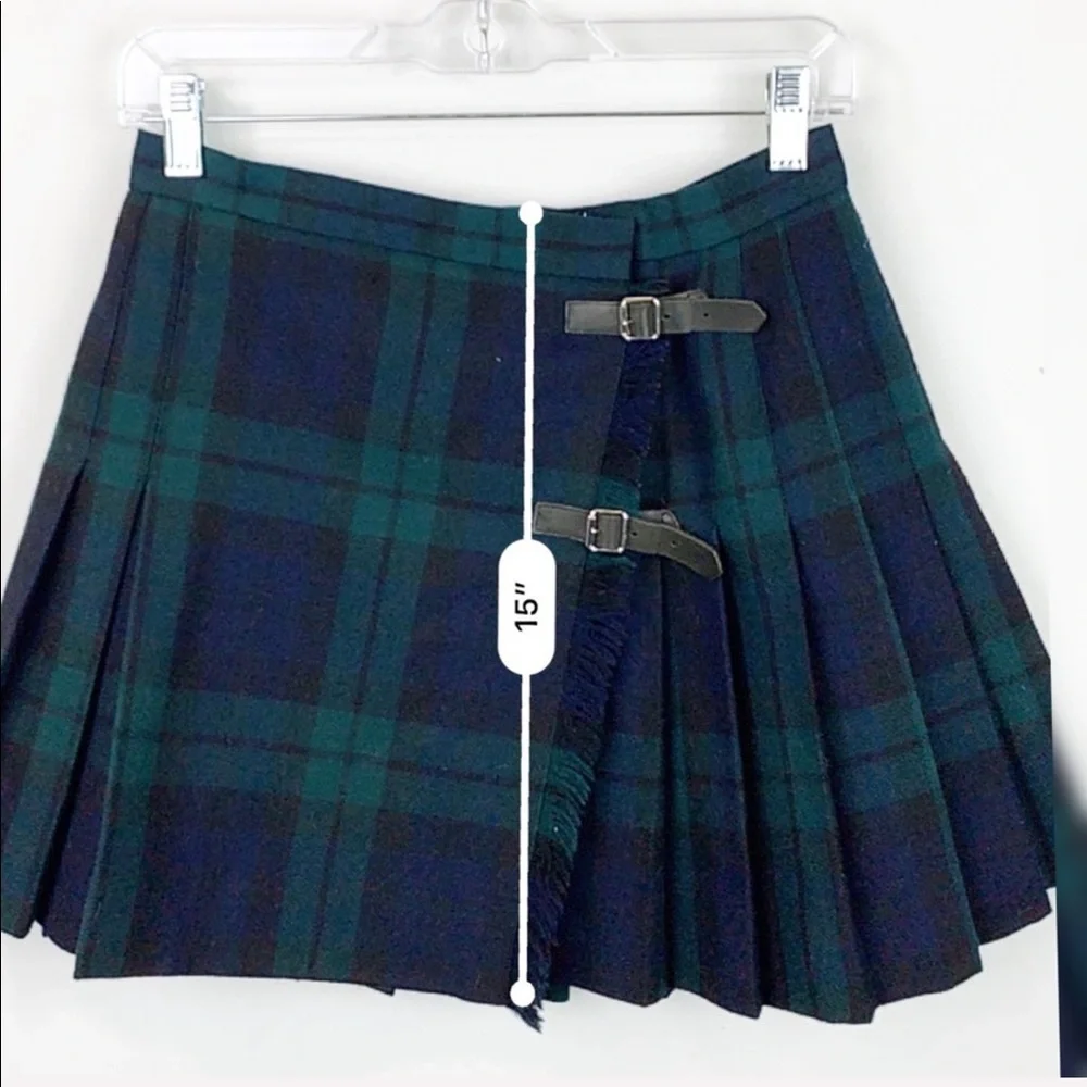 Ralph Lauren Blue and Green Plaid Mini Skirt - Picture 3 of 8